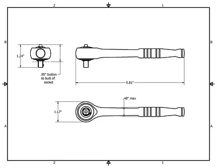 1/4" ZeroDrive™ Gearless Socket Wrench